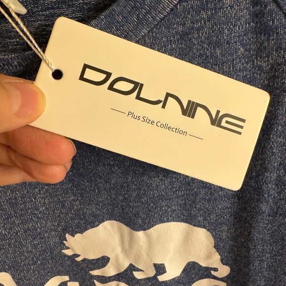 NWT 16W blue long sleeved Mama Bear pullover by Dolnine Plus Sized Collection - Picture 3 of 12